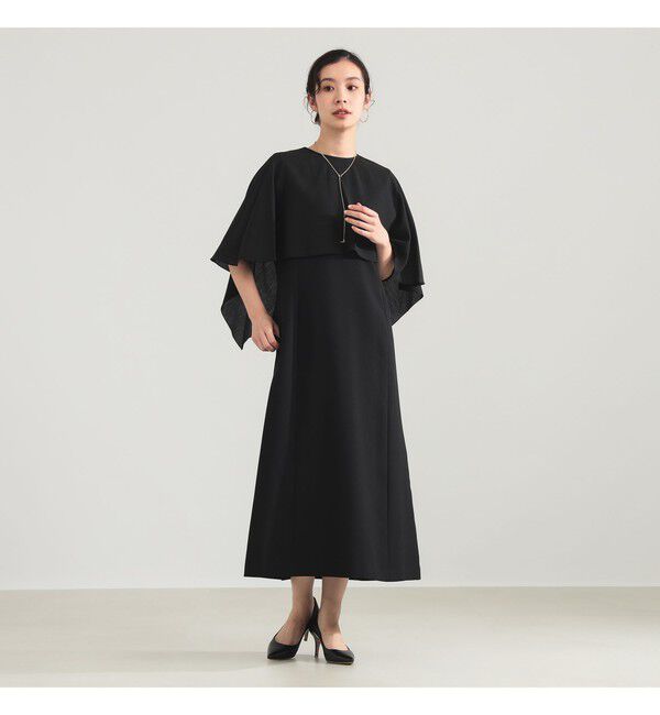 Demi-Luxe BEAMS 「2WAY ケープドレス」|ワンピース|BLACK