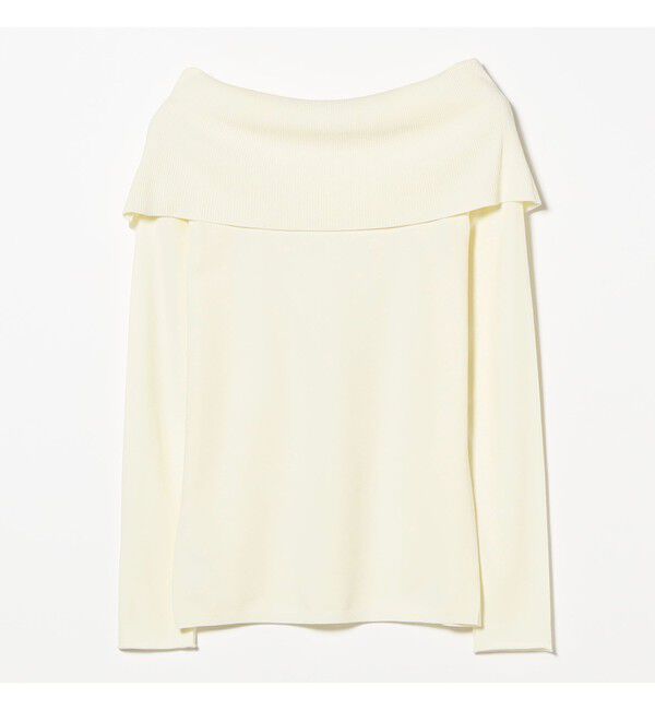 Demi-Luxe BEAMS 「レーヨン ポリエステル オフショルダー プルオーバー ニット」|ニット・セーター|