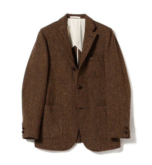 BEAMS PLUS「BEAMS PLUS / ハリスツイード 3ボタン ジャケット 24」|テーラードジャケット|LT.BROWN_HB