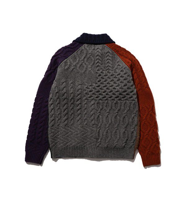 BEAMS PLUS「BEAMS PLUS / Cardigan Alan Patchwork」|カーディガン|