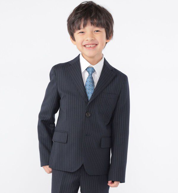 SHIPS KIDS「SHIPS KIDS:100～130cm / セレモニー ストライプ ジャケット」|テーラードジャケット|