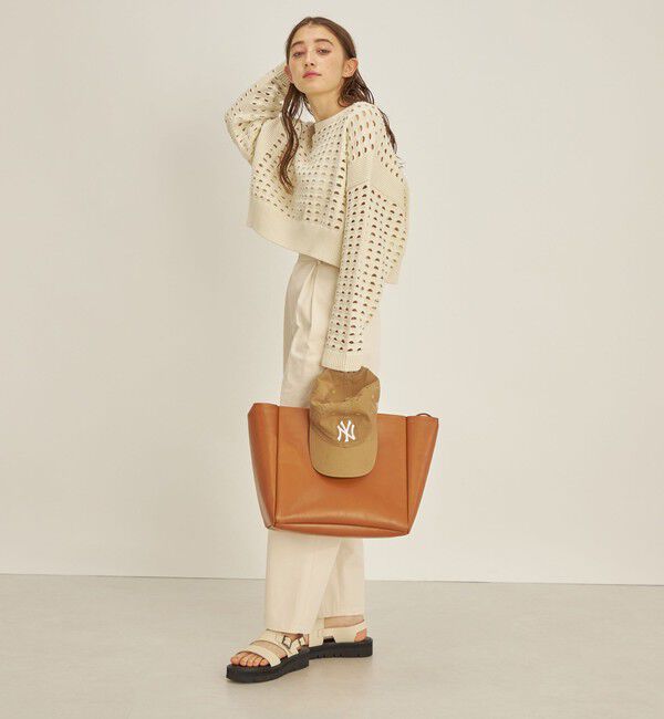 SHIPS for women「〈手洗い可能〉綿 ナイロン メッシュ ニット プルオーバー」|ニット・セーター|