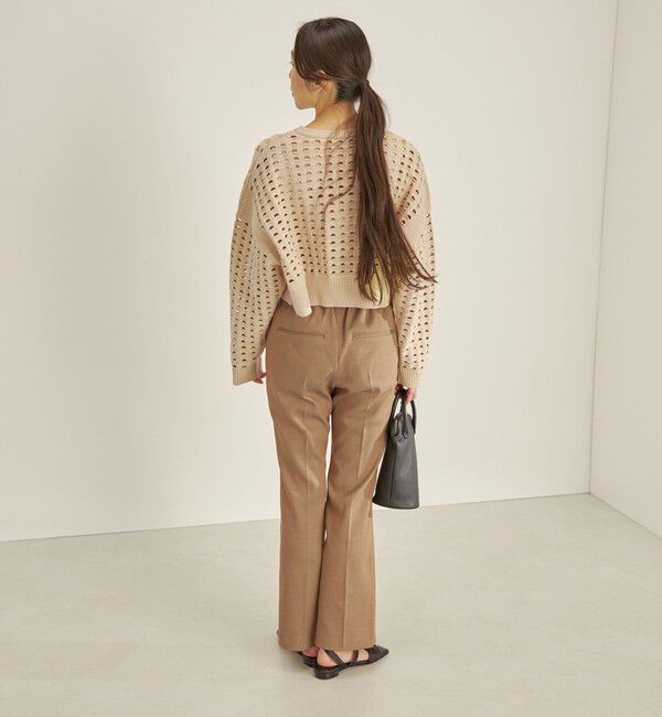 SHIPS for women「〈手洗い可能〉綿 ナイロン メッシュ ニット プルオーバー」|ニット・セーター|