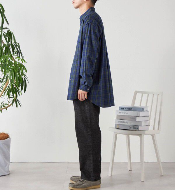 SHIPS any「SHIPS any: オーバーサイズ レギュラーカラー チェック／ストライプ 長袖 シャツ◇」|シャツ・ブラウス|