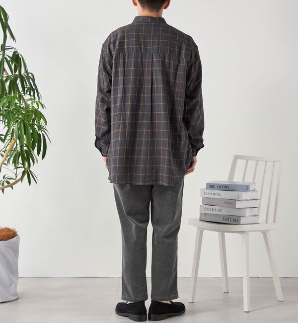 SHIPS any「SHIPS any: オーバーサイズ レギュラーカラー チェック／ストライプ 長袖 シャツ◇」|シャツ・ブラウス|