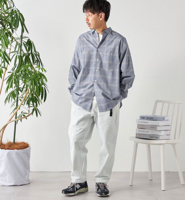 SHIPS any「SHIPS any: オーバーサイズ レギュラーカラー チェック／ストライプ 長袖 シャツ◇」|シャツ・ブラウス|