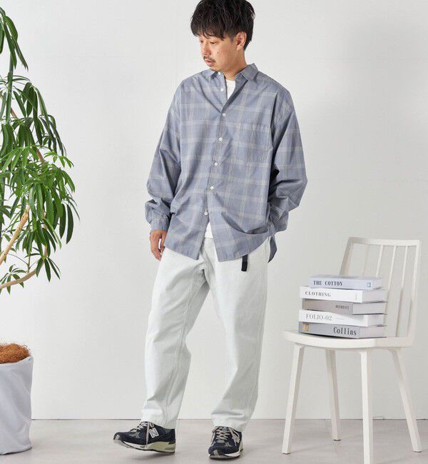 SHIPS any「SHIPS any: オーバーサイズ レギュラーカラー チェック／ストライプ 長袖 シャツ◇」|シャツ・ブラウス|