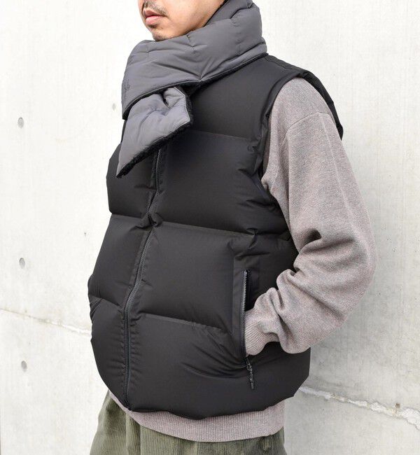 SHIPS any「【Begin9月号 BB10 掲載】SHIPS any: 〈手洗い可能・撥水加工〉エアダウン 2WAY ベスト◇」|ベスト・ジレ|