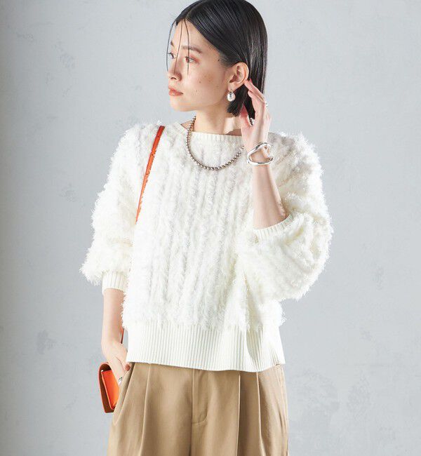 SHIPS for women「〈手洗い可能〉前後 2WAY ドルマン フリンジ プルオーバー 24SS ◇」|ニット・セーター|