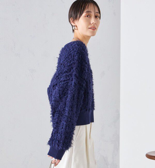 SHIPS for women「〈手洗い可能〉前後 2WAY ドルマン フリンジ プルオーバー 24SS ◇」|ニット・セーター|