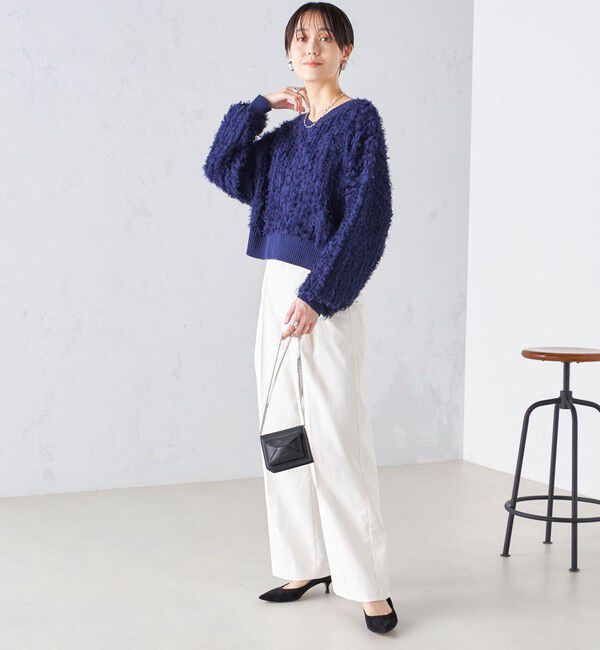 SHIPS for women「〈手洗い可能〉前後 2WAY ドルマン フリンジ プルオーバー 24SS ◇」|ニット・セーター|