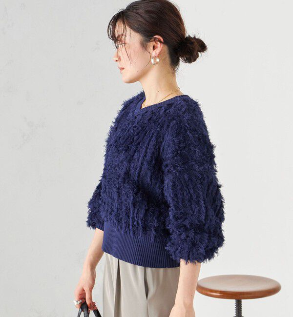 SHIPS for women「〈手洗い可能〉前後 2WAY ドルマン フリンジ プルオーバー 24SS ◇」|ニット・セーター|