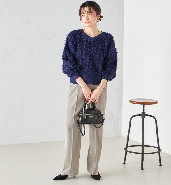 SHIPS for women「〈手洗い可能〉前後 2WAY ドルマン フリンジ プルオーバー 24SS ◇」|ニット・セーター|