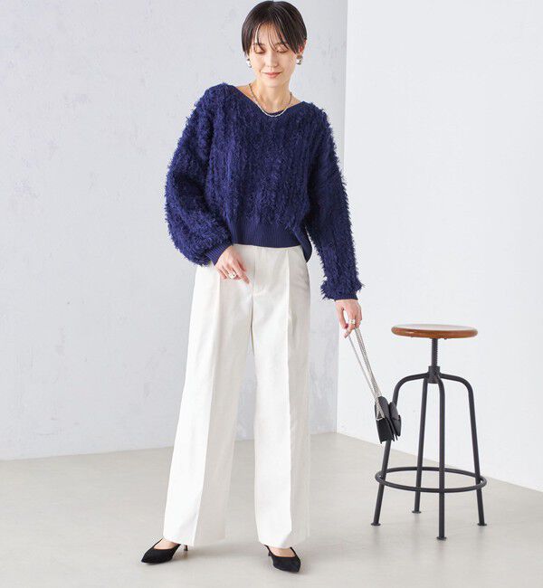 SHIPS for women「〈手洗い可能〉前後 2WAY ドルマン フリンジ プルオーバー 24SS ◇」|ニット・セーター|