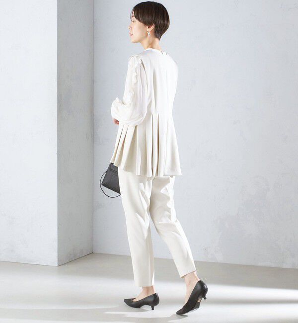 SHIPS for women「〈セレモニー対応可〉〈手洗い可能〉ダブルクロス パンツ 24SS（セットアップ対応）◇」|その他|