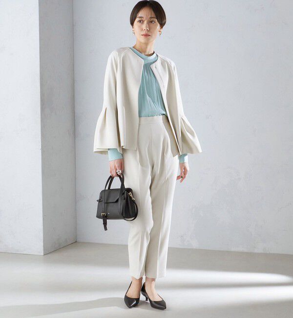 SHIPS for women「〈セレモニー対応可〉〈手洗い可能〉ダブルクロス パンツ 24SS（セットアップ対応）◇」|その他|