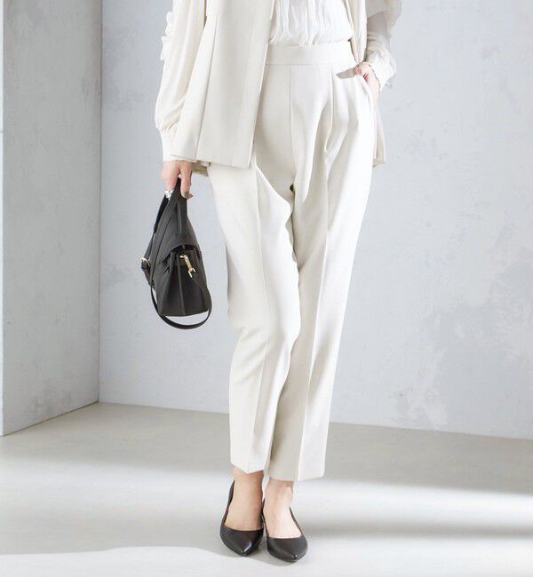 SHIPS for women「〈セレモニー対応可〉〈手洗い可能〉ダブルクロス パンツ 24SS（セットアップ対応）◇」|その他|