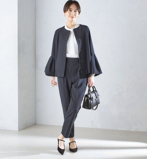 SHIPS for women「〈セレモニー対応可〉〈手洗い可能〉ダブルクロス パンツ 24SS（セットアップ対応）◇」|その他|