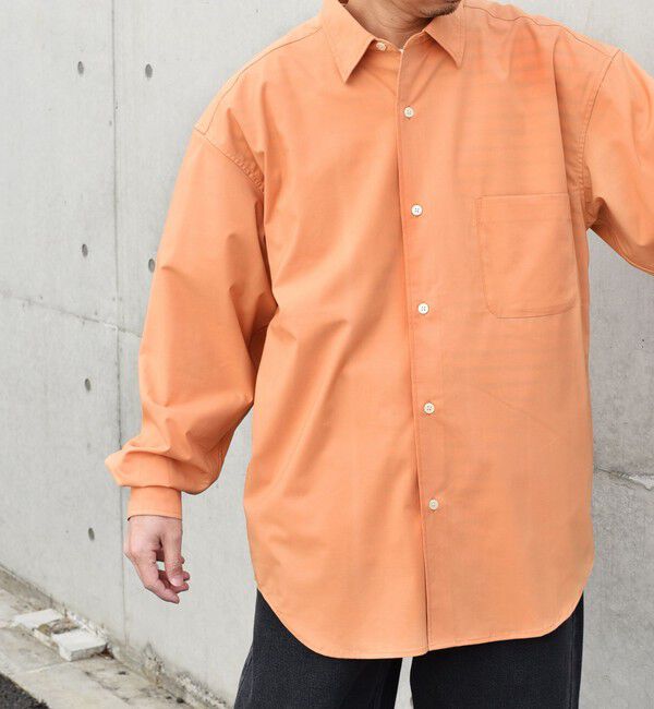 SHIPS any「SHIPS any: バンブー レーヨン バルーンスリーブ ドレープ オーバー シャツ ［BRIOS］◇」|シャツ・ブラウス|オレンジ