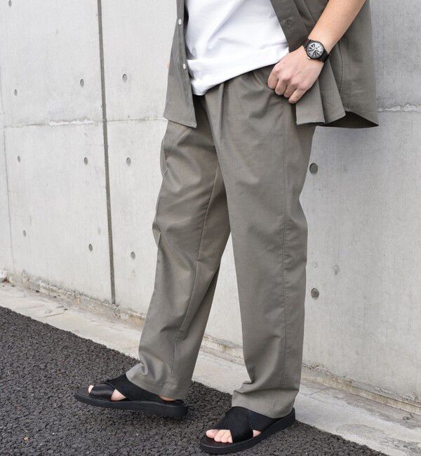 SHIPS any「SHIPS any: 〈接触冷感等〉ハイブリッドリネン 2タック パンツ (セットアップ対応)」|チノ|