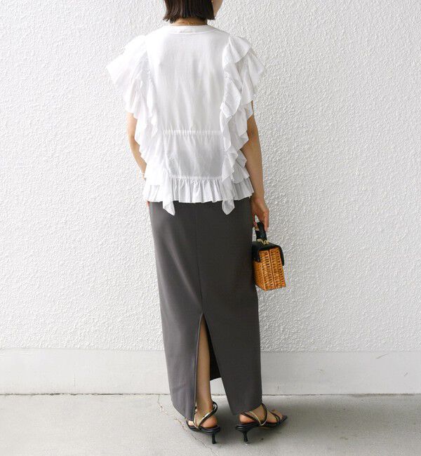 SHIPS for women「〈手洗い可能〉リブ ジャージー 2WAY ストレッチ スカート」|スカート|