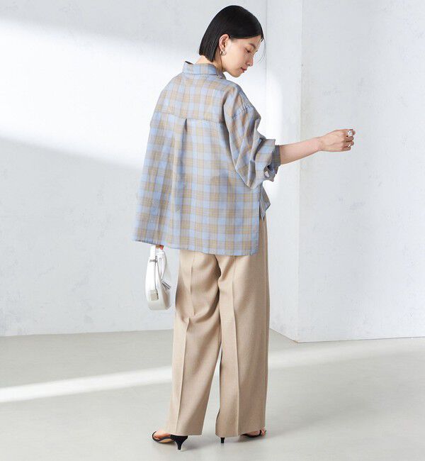 SHIPS for women「〈手洗い可能〉シアー チェック ロング スリーブ シャツ」|シャツ・ブラウス|