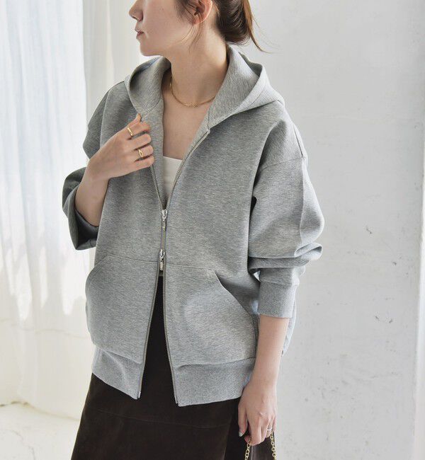 quaranciel「quaranciel:〈洗濯機可能〉ポンチ ダブルジップ スウェット パーカー」|パーカー|