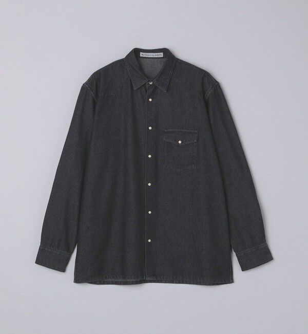 SHIPS「BATEAUX DE SHIPS: レギュラーカラー ウエスタン デニム  シャツ」|シャツ・ブラウス|ブラック