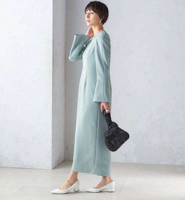 SHIPS for women「troisiemeCHACO:レース 切替 ワンピース（セレモニー対応可）」|ワンピース|