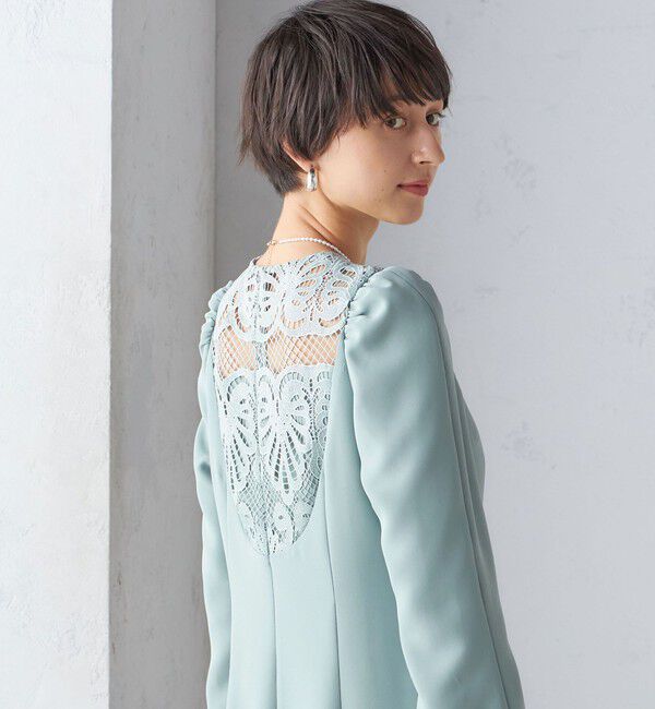 SHIPS for women「troisiemeCHACO:レース 切替 ワンピース（セレモニー対応可）」|ワンピース|