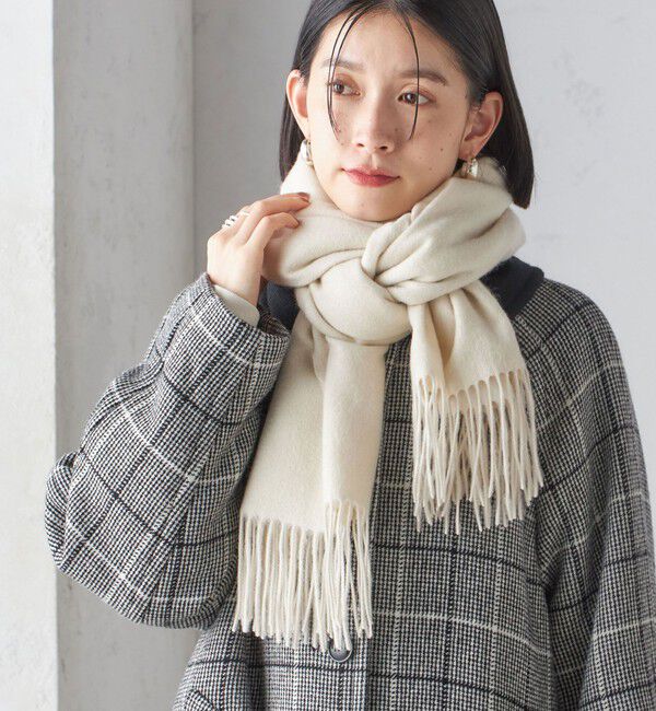 SHIPS for women「ウール カシミヤ ウォッシャブル ストール」|マフラー|オフホワイト