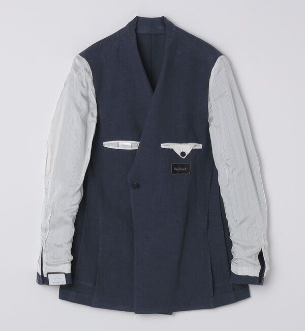 SHIPS「【SHIPS別注】Errico Formicola: リネン キャンバス ダブルジャケット」|テーラードジャケット|
