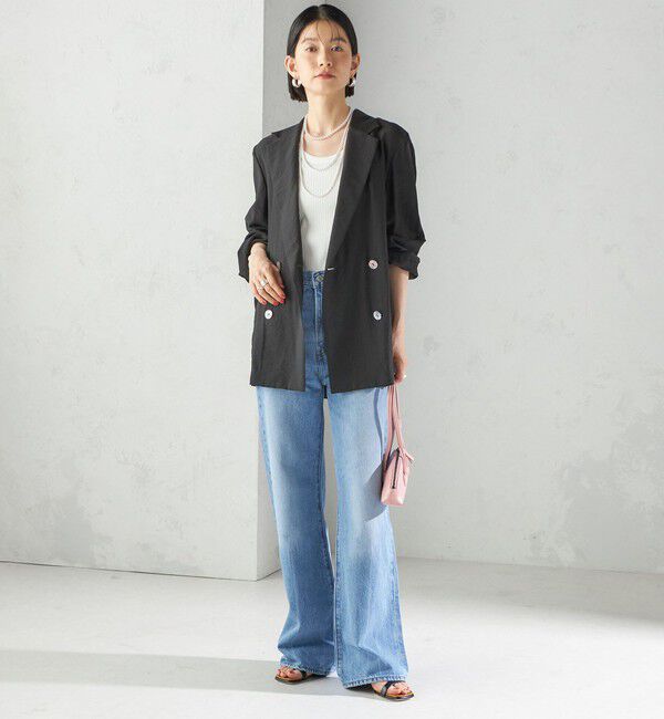 SHIPS for women「〈手洗い可能〉シアー シルク混 ジャケット」|テーラードジャケット|