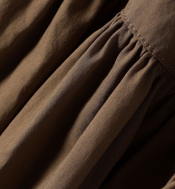 SHIPS for women「〈手洗い可能〉コットン リブ ノースリーブ &times; 布帛 スカート ワンピース」|ワンピース|