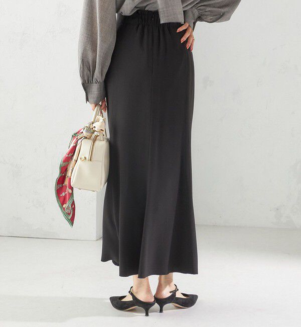 SHIPS for women「〈手洗い可能〉アセテート混 バックサテン マーメイド スカート」|スカート|