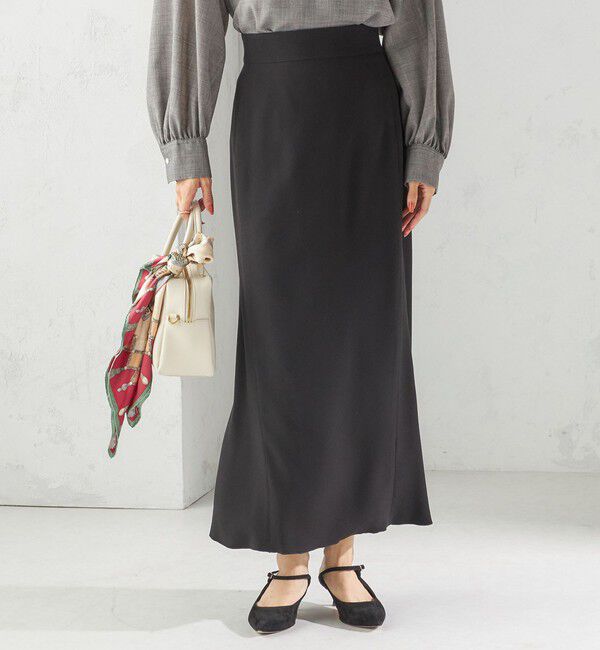 SHIPS for women「〈手洗い可能〉アセテート混 バックサテン マーメイド スカート」|スカート|