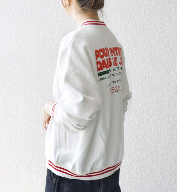 SHIPS any「【SHIPS any別注】La Hutte:〈洗濯機可能〉裏起毛 ロゴ ジップ ブルゾン」|ブルゾン・スタジャン|