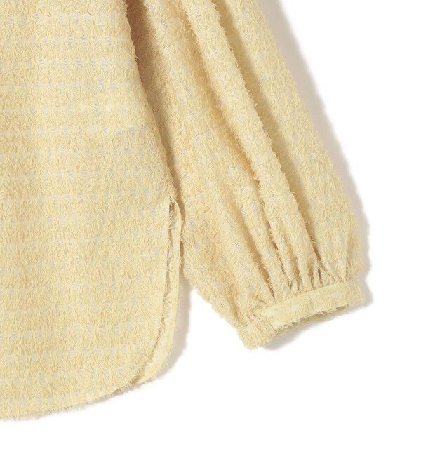 SHIPS for women「〈手洗い可能〉シアー ジャカード 袖 シャーリング ブラウス」|シャツ・ブラウス|