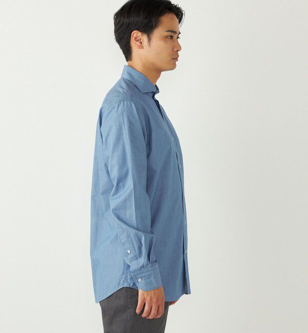 SHIPS Colors 「《一部追加予約》SHIPS Colors:デニム ワイドカラー シャツ◆」|シャツ・ブラウス|