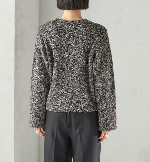 SHIPS for women「〈手洗い可能〉ミックス ヤーン ニット ジャケット」|カーディガン|