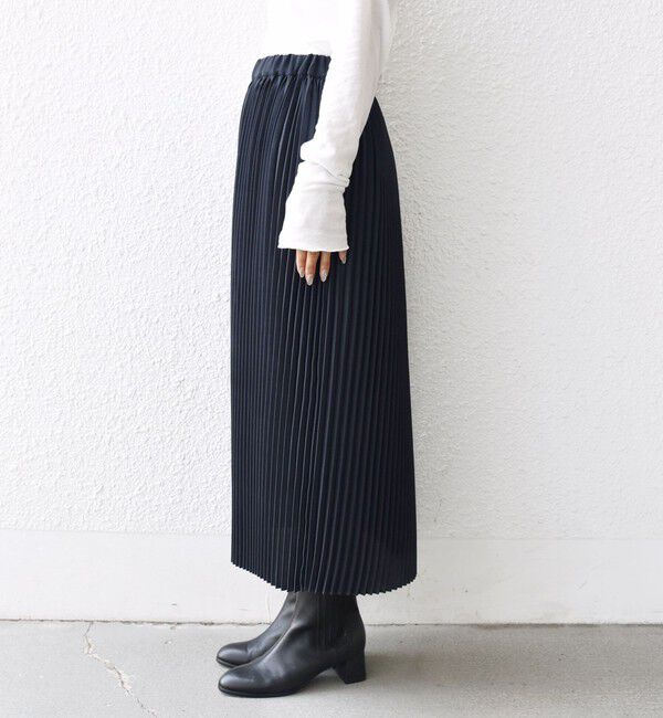 SHIPS for women「プリーツ ミディ ウエスト ゴム スカート」|スカート|