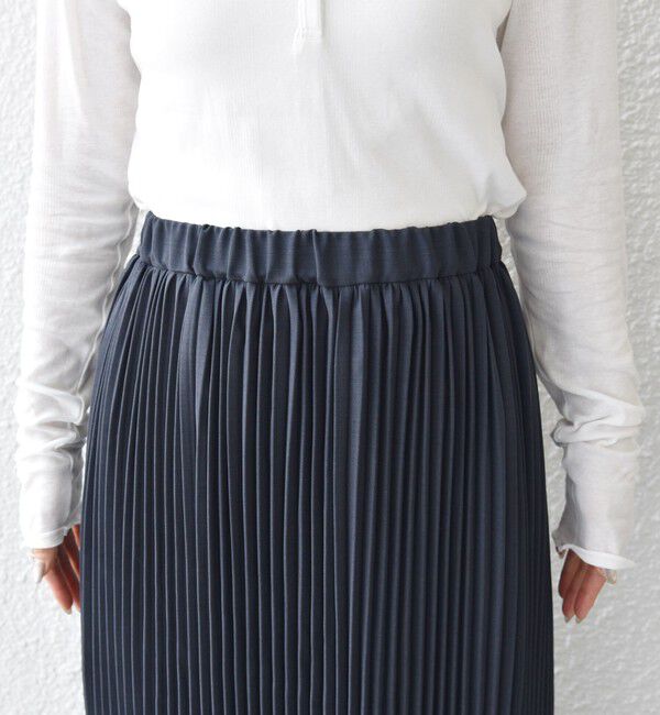 SHIPS for women「プリーツ ミディ ウエスト ゴム スカート」|スカート|
