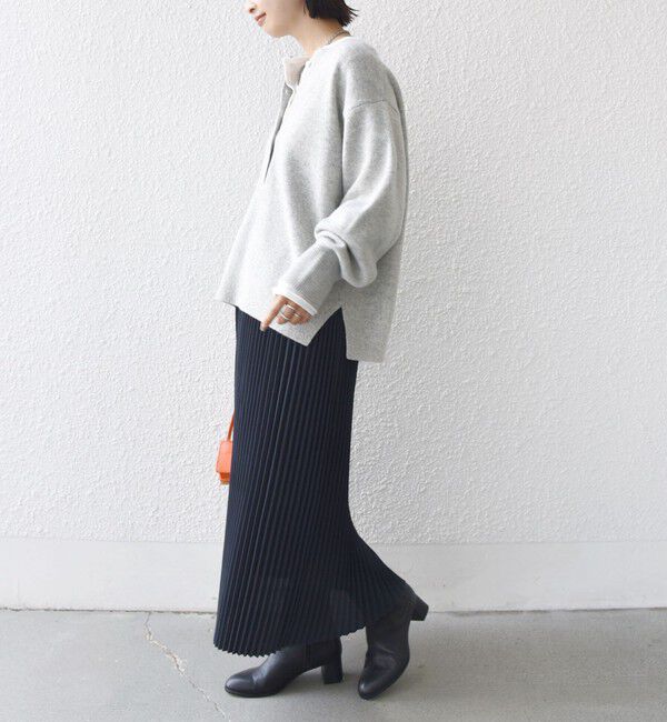 SHIPS for women「プリーツ ミディ ウエスト ゴム スカート」|スカート|