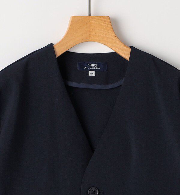 SHIPS KIDS「SHIPS KIDS:100～130cm / セレモニー ノーカラー ジャケット」|ノーカラージャケット|