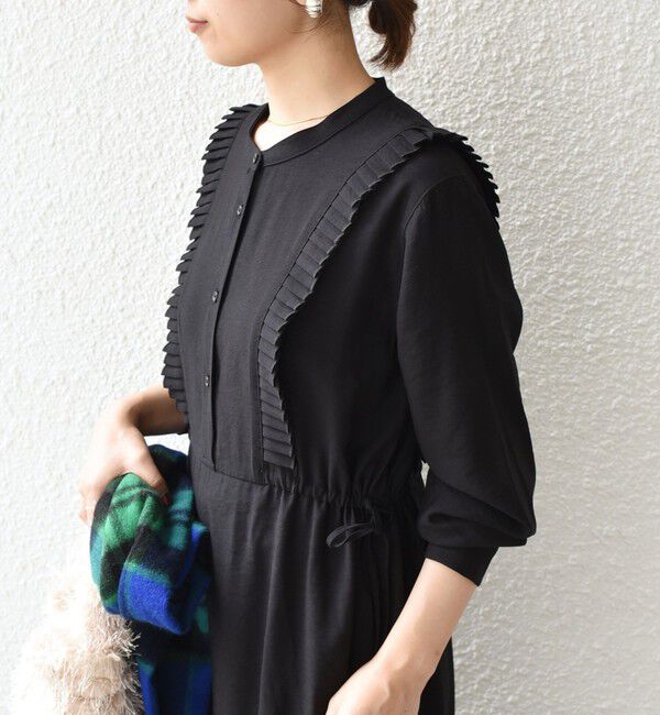 SHIPS Colors 「SHIPS Colors:〈手洗い可能〉プリーツ デザイン ロングスリーブ ワンピース◇」|ワンピース|