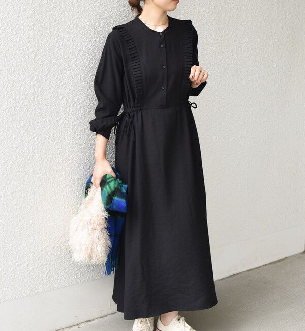 SHIPS Colors 「SHIPS Colors:〈手洗い可能〉プリーツ デザイン ロングスリーブ ワンピース◇」|ワンピース|