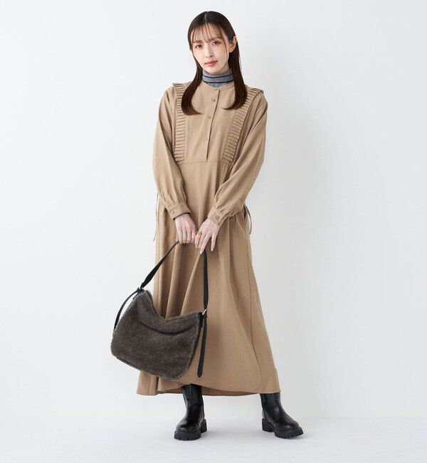 SHIPS Colors 「SHIPS Colors:〈手洗い可能〉プリーツ デザイン ロングスリーブ ワンピース◇」|ワンピース|