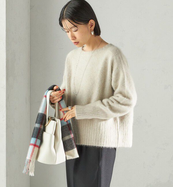 SHIPS for women「〈手洗い可能〉フォックス クルーネック ニット プルオーバー」|ニット・セーター|