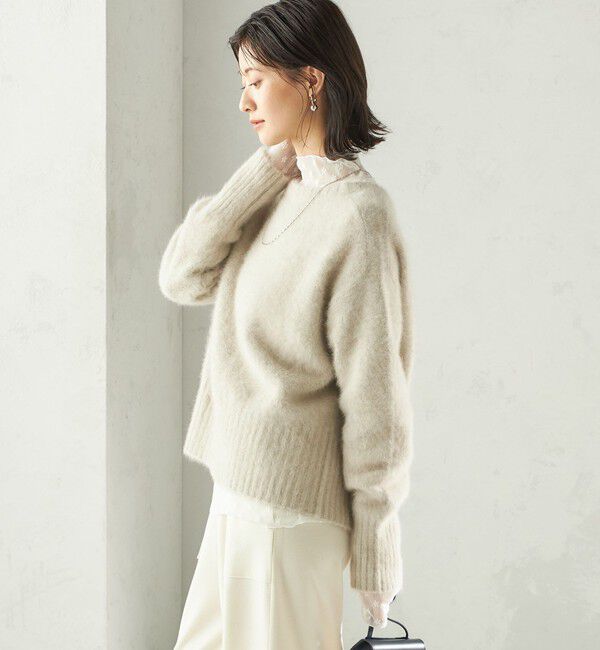 SHIPS for women「〈手洗い可能〉フォックス クルーネック ニット プルオーバー」|ニット・セーター|