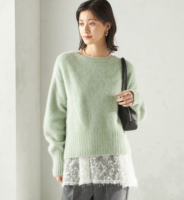 SHIPS for women「〈手洗い可能〉フォックス クルーネック ニット プルオーバー」|ニット・セーター|